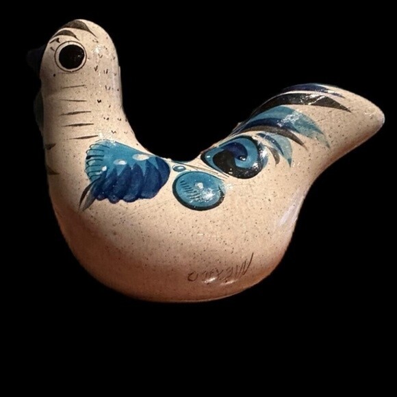 Vintage Tonala Mexican Art Pottery‎ Painted Bird - Picture 3 of 8